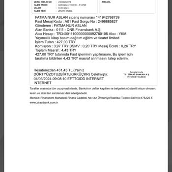 YKM Kitaplarımın Gönderilmesini İstiyorum