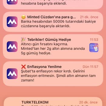 Minted Vadettiği Hediye Gümüşü Hesabıma Eklemedi