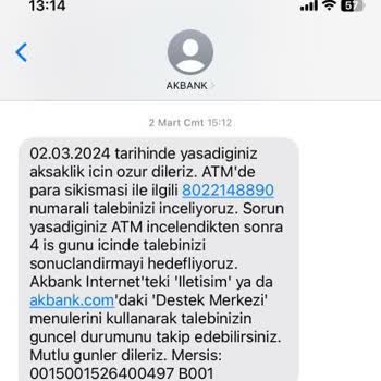 Akbank Müşteri Mağduriyeti! ATM'de Sıkışan Paramı Hala Yatırmadılar