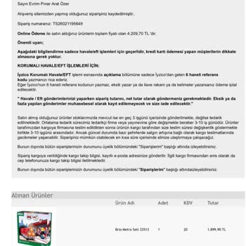 Kitap Sepeti / Siparişlerim / 26.02.2024