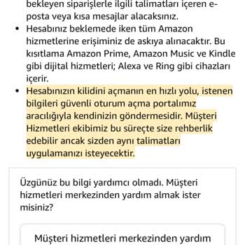 Amazon Askıya Alınan Hesabımı Düzeltemiyorum