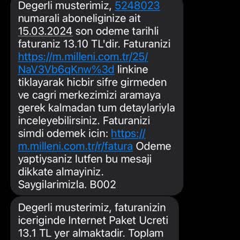 Millenicom İptal Ettiğim Abonelikten Sonra Hala Fatura Çıkarıyor