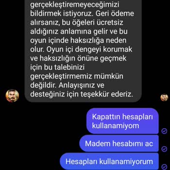 Pasha Fencer Oyununda 9 Hesabım Kapandı, Mağduriyetim Giderilsin!