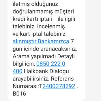 Halkbank Şüpheli Kredi Kartı