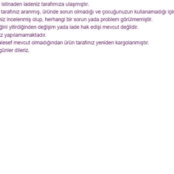 Armağan Oyuncak'ın İadeye Red Bahanesi