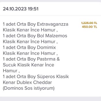 Domino's 5 Aydır İptal Edilen Siparişin Ödemesini Yapmıyor