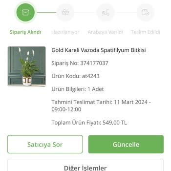 Çiçeksepeti.com Tüketici Hakları'na Uygunsuz Ürün