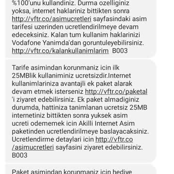 Vodafone İnternet Kullanım Hatası