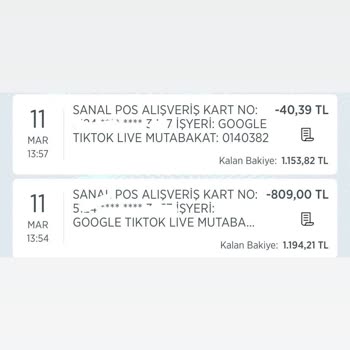 TikTok Kartımdan Rızam Olmadan Para Çekiyor