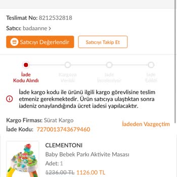 Trendyol Yanlış Ürün Gönderildi!