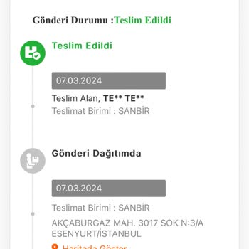 MNG Kargo Teslim Edildi Yazıyor Fakat Elime Ulaşan Kargo Yok