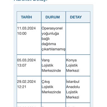 Borusan Lojistik Kargo Süreci Uzaması