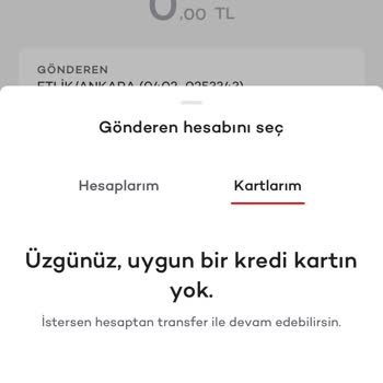 Akbank Kredi Kartı Para Gönderme Sorunu