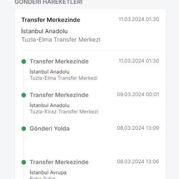 Trendyol Express Tuzla-elma Kargomu Dağıtıma Çıkarmıyor