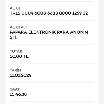 Papara Sözleşmeli Hesaba Geçemiyorum Param Boşa Gitti