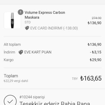 Eve Siparişim Kargoya Verilmedi