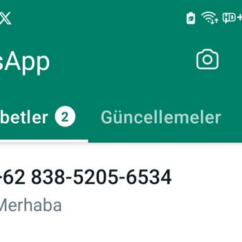WhatsApp 'tan Gelen Yabancı Numara