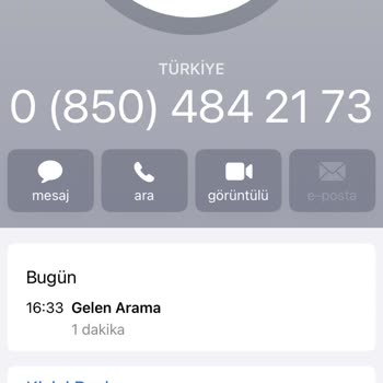Türk Telekom 08504842173 Şüpheli Aranma