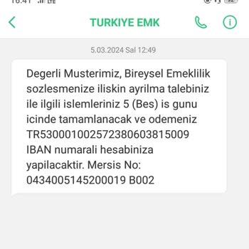 Türkiye Hayat Emeklilik Türkiye Hayat Bireysel Çıkış İadesinin Gecikmesi