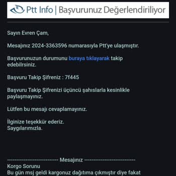 PTT Kargo Ürün Teslim Edildi Deniliyor Ürün Teslim Edilmedi