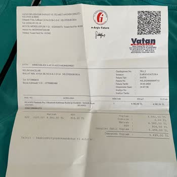 Vatan Bilgisayar Ayıp Kusurlu Mal Satıp İade Alınmaması