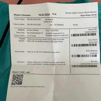 Vatan Bilgisayar Ayıp Kusurlu Mal Satıp İade Alınmaması