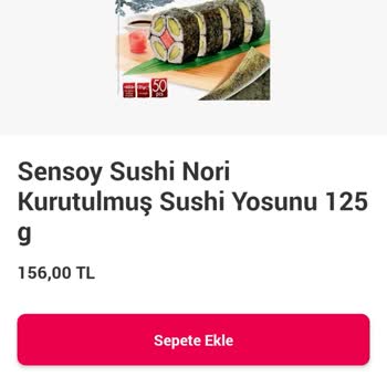 Yemek Sepeti Market Vegan Bakkal Nori Siparişim İade Edin