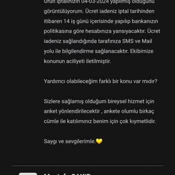 Vivense 2 Ay Gelmeyen Sipariş Ve Keyfi Bekletilen İade.