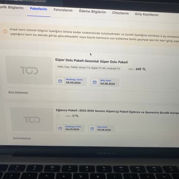 Tod TV Paket İptali Yapılamıyor.