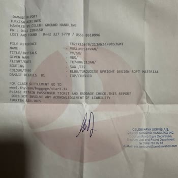 THY Yollarında Valizim Kırıldı Ödemesinde Sorun Yaşıyorum