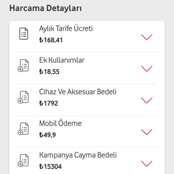 Vodafone Cayma Bedeli Ödedim Güncel Tutarda İkinci Bir Cayma Bedeli Gösteriyor.