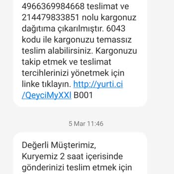 Yurtiçi Kargo Kargonun Elime Ulaştırılamaması