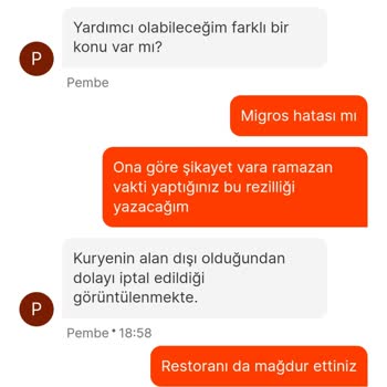 Migros Yemek Yolda Denilen Yemek Son Anda İftara 5 Dakika Kala İptal Edildi