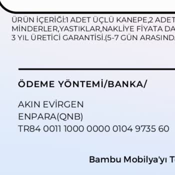 Bambu Mobilya (Bambumobilyabahce) Bahçe Mobilyası Hayal Kırıklığı