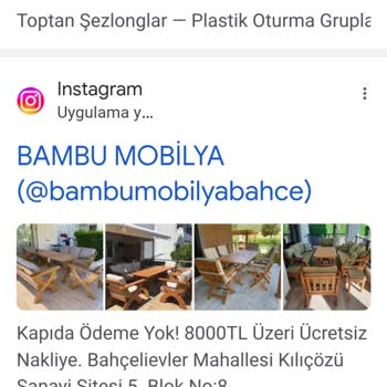 Bambu Mobilya (Bambumobilyabahce) Bahçe Mobilyası Hayal Kırıklığı