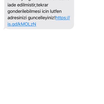 Bilinmeyen Numaradan Kargo Mesajı