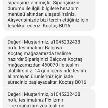 Koçtaş Online Alışverişi Nin Gelmemesi