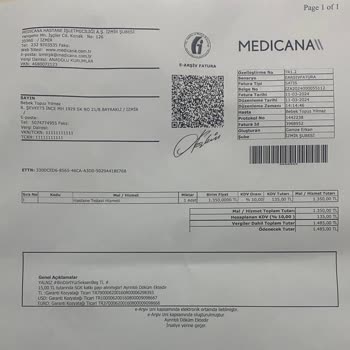 Medicana İzmir Hastanesi'nde SGK Karşılamasına Rağmen Para Alınması