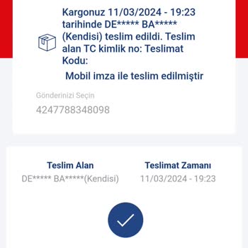 Aras Kargo Teslim Edilmeyen Kargoyu Teslim Edildi Gösteriyor
