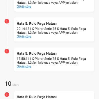 Tefal 75s Akıllı Süpürge Rulo Fırça Hatası Veriyor