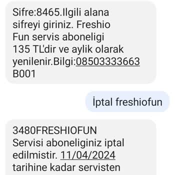 Freshio Fun Şikayet İlgililer Görsün