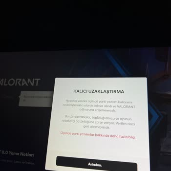 Valorant Kalıcı Uzaklaştırma Hatası