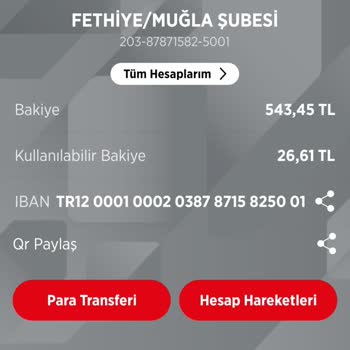 Ziraat Bankası Ziraat Kullanılabilir Bakiye
