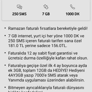 Vodafone Uyumlu 7GB Paketi
