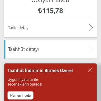 Vodafone Fahiş Fiyat Uygulaması