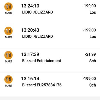 Blizzard Entertainment İznim Olmadan Para Çekilmesi