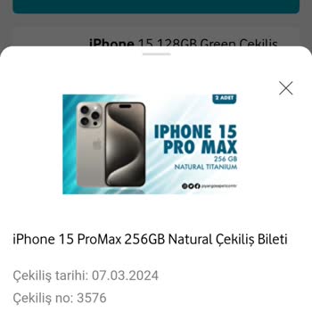 Vodafone Çekiliş Sonuçları Sorunu Problemi