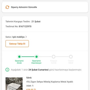 Trendyol Sehpa Siparişim Nerede, Beklentiler Karşılanmadı!