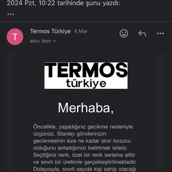 Termos Türkiye 1 Aydır Termos Yok, Kargom Nerede Bilmiyorum?