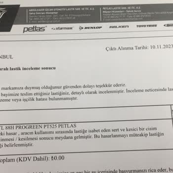 Petlas Lastik Ürününün Arkasında Durmuyor.